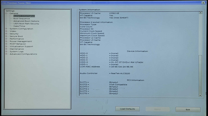 Dell Precision T7810, Xeon E5-2620 v3 2.40GHz, 32GB RAM, K2000, 685W PSU