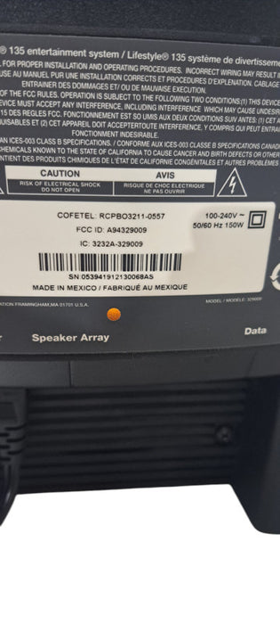 BOSE Lifestyle 135 Wireless Sub Only READ