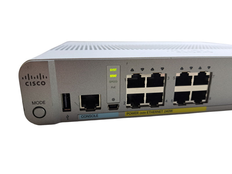 Cisco WS-C3560CX-8PC-S V03 | 8-Port Gigabit PoE+ 240W Silent Switch | 2x SFP