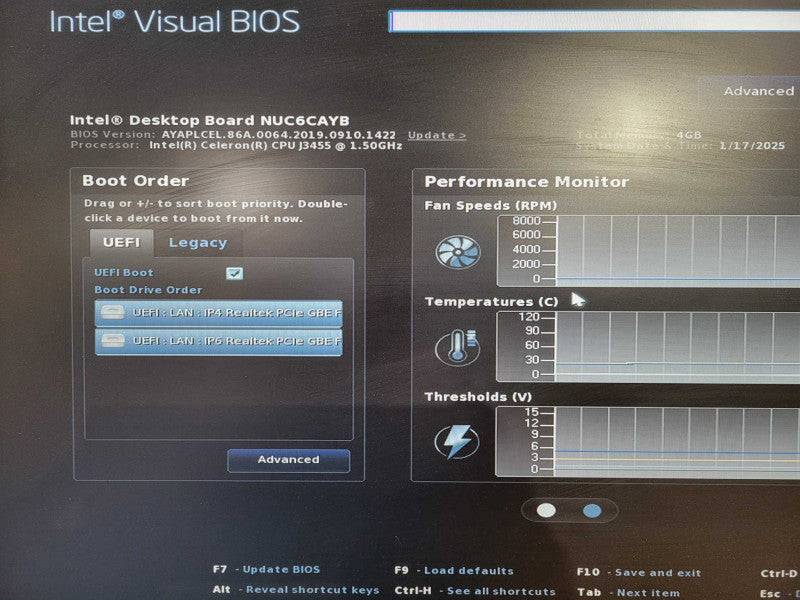 Intel NUC NUC6CAY Mini PC | Celeron J3455 @1.50GHz, 4GB RAM, No HDD/OS !