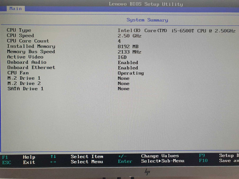 Lenovo ThinkCentre M710q | i5-6500T @ 2.5GHz | 8GB DDR4 | No HDD/OS