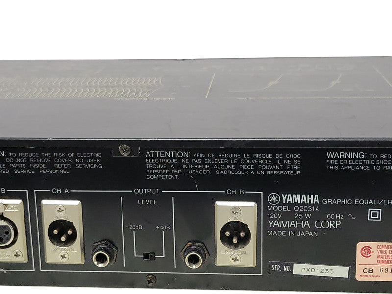 Yamaha Graphic Equalizer Q2031A, READ _