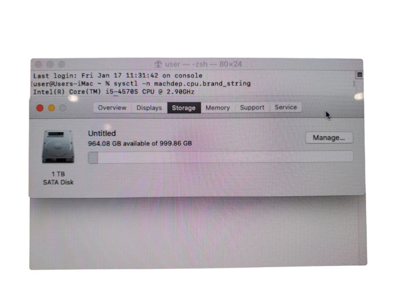 Apple iMac 2013 A1418 21" | 4-Core I5-4570S | 16GB DDR3 | 1TB HDD | GeForce