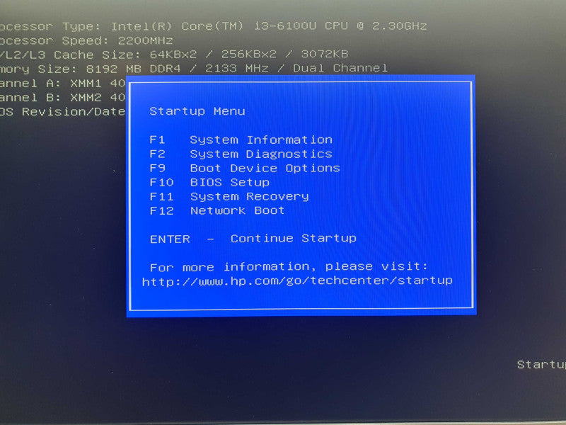HP 260 G2 USFF | i3-6100U @ 2.3GHz | 8GB RAM | No HDD/OS