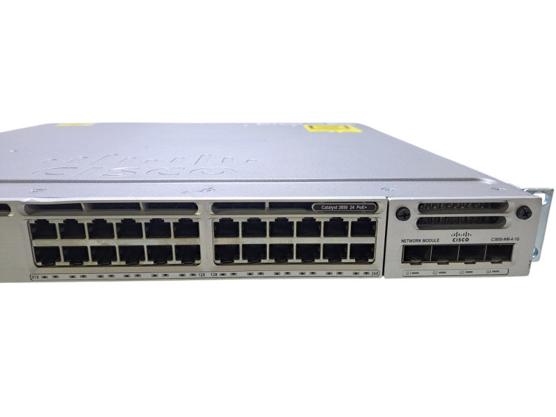 Cisco WS-C3850-24P-S V08 | 24-Port Gigabit PoE+, 4x SFP Switch w/ 2x 715WAC