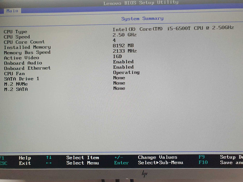 Lenovo ThinkCentre M900 USFF | i5-6500T @ 2.5GHz | 8GB DDR4 | No HDD/OS
