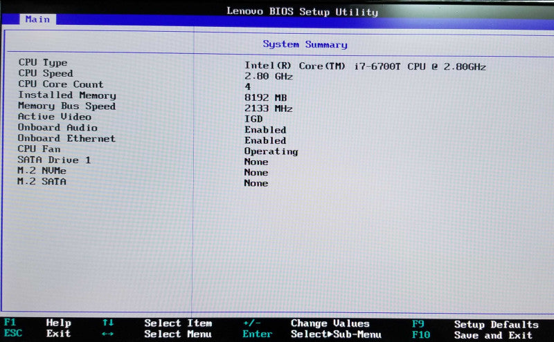 Lenovo ThinkCentre M900 USFF | i7-6700 @ 2.8GHz | 8GB RAM | No HDD  Q