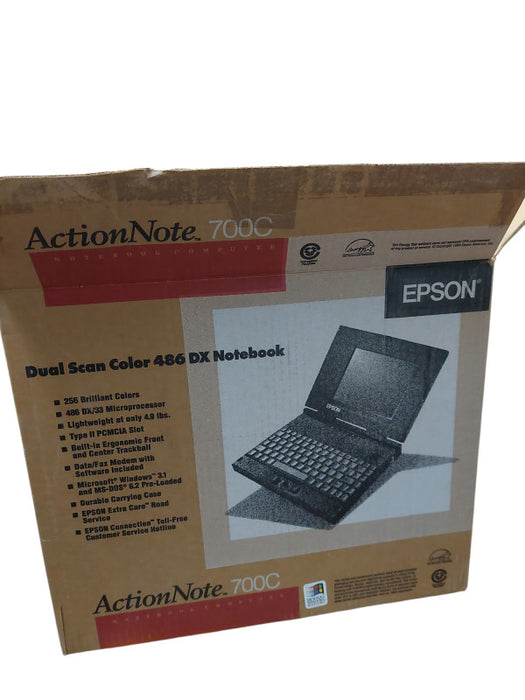 Vintage Epson Action Note 700C Notebook in box Syrix 486DX2  = Lap200