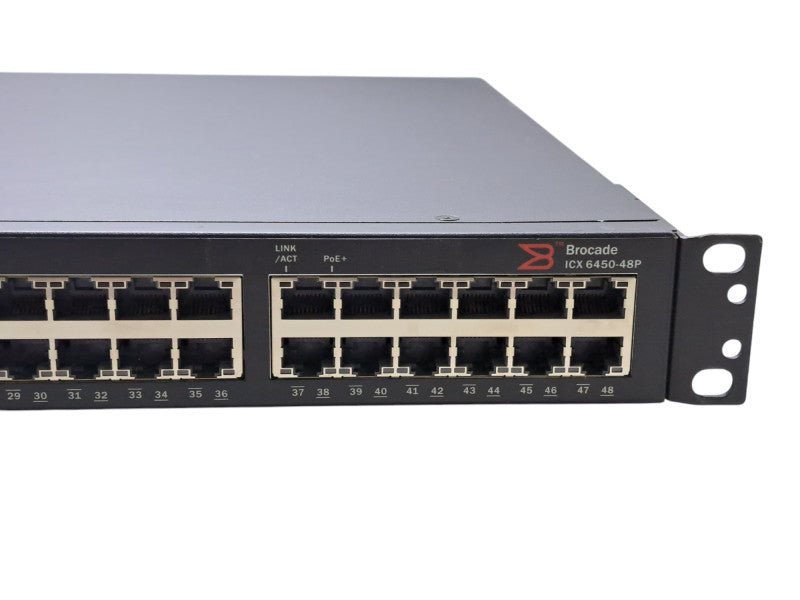 Brocade ICX6450-48P | 48-Port Gigabit PoE+ Switch | 4x 1/10G SFP+