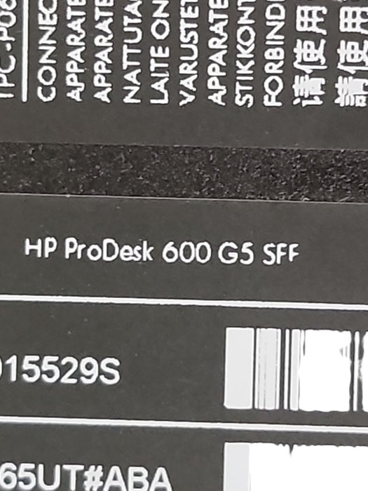 HP Prodesk 600 G5 i5 9500 CPU SFF, 250GB SSD,16GB RAM