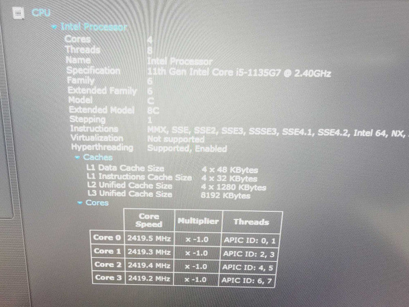 Lenovo ThinkPad X1 Carbon Gen 9 4-Core i5-1135G7 @ 2.4GHz 8GB DDR4 250GB SSD ( Lap200