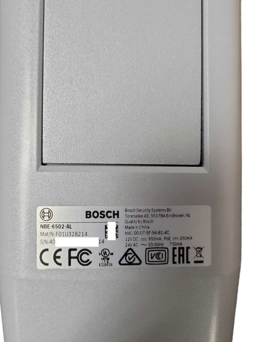 Bosch Dinion IP Starlight 6000 iR NBE-6502-AL only _