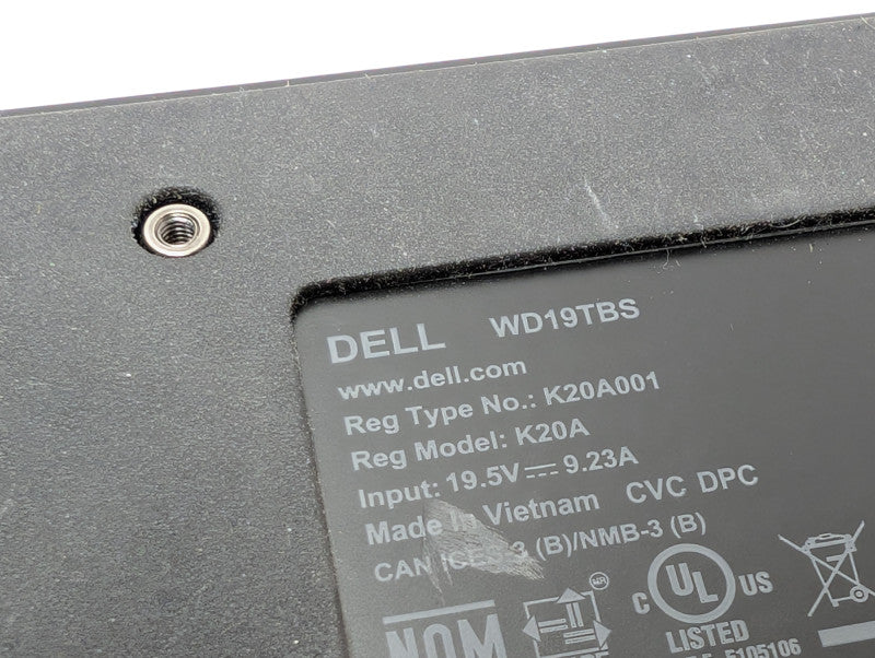 DELL WD19TBS USB-C Thunderbolt Docking Station 130W PD USB-C Q-