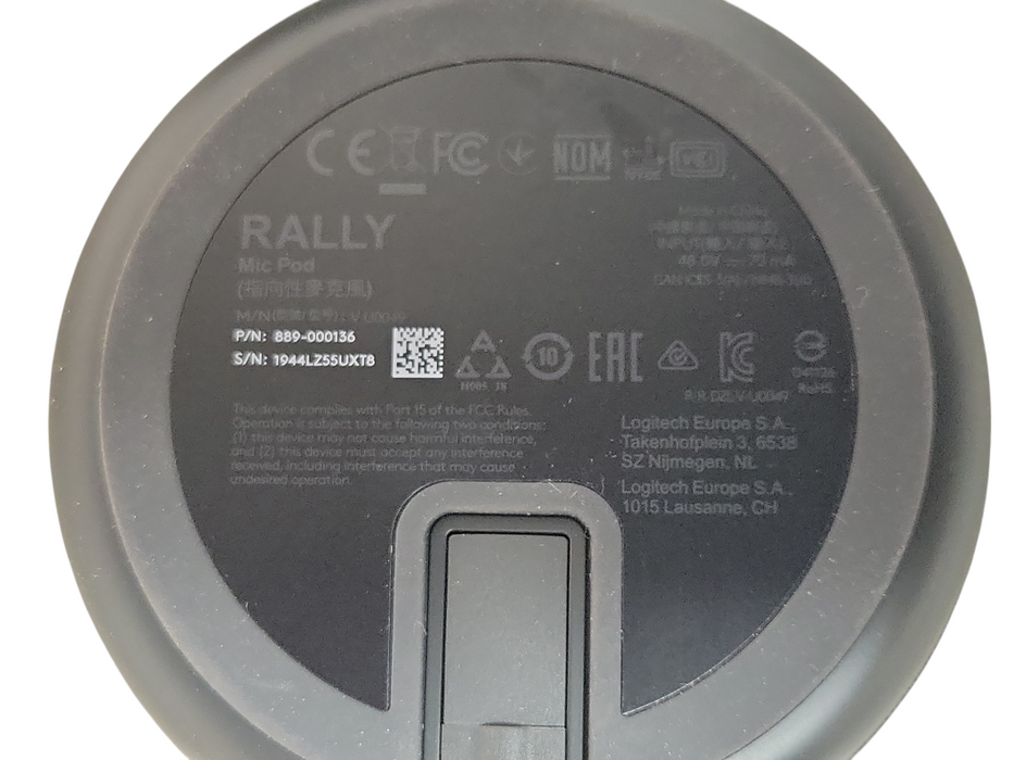 Logitech V-U0049 Rally Mic Pod Microphone 889-000136 _