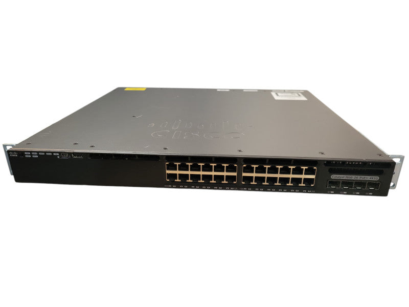 Cisco WS-C3650-24PS-L, 24 Port PoE+ Gigabit Switch + 1x PSU & 4X1G !
