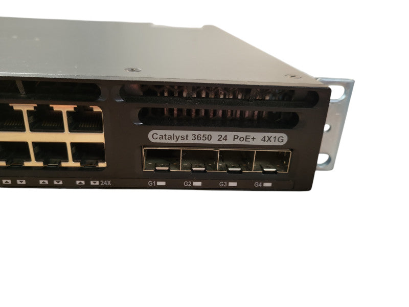 Cisco WS-C3650-24PS-L, 24 Port PoE+ Gigabit Switch + 1x PSU & 4X1G !