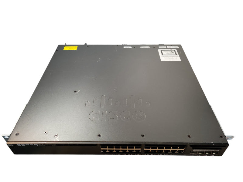 Cisco WS-C3650-24PS-L, 24 Port PoE+ Gigabit Switch + 1x PSU & 4X1G !