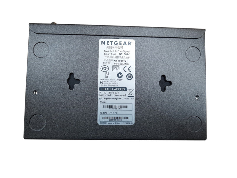 NETGEAR ProSafe GS108Tv2, GS108T Smart Switch 8-Port Gigabit