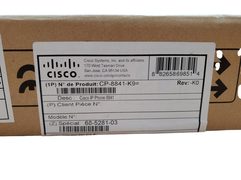 Cisco CP-8841-K9 | Cisco IP Phone 8841 | Open Box