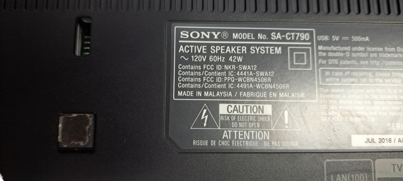 Sony HT-CT790. It is a 2.1-Channel Sound System