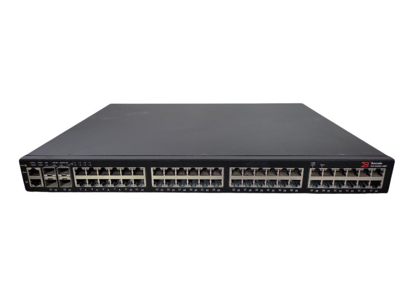 Brocade ICX6450-48 ICX 6450-48p Ethernet Switch, 48-Port Gigabit, 4-Port SFP+ !