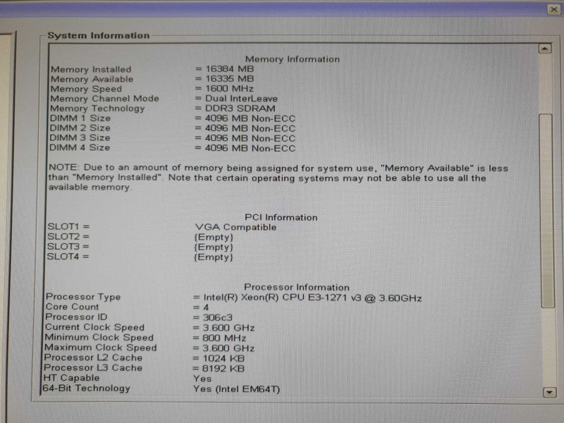 Dell Precision T1700, Xeon E3-1271v3 @ 3.6GHz, 16GB RAM, Quadro 600 READ