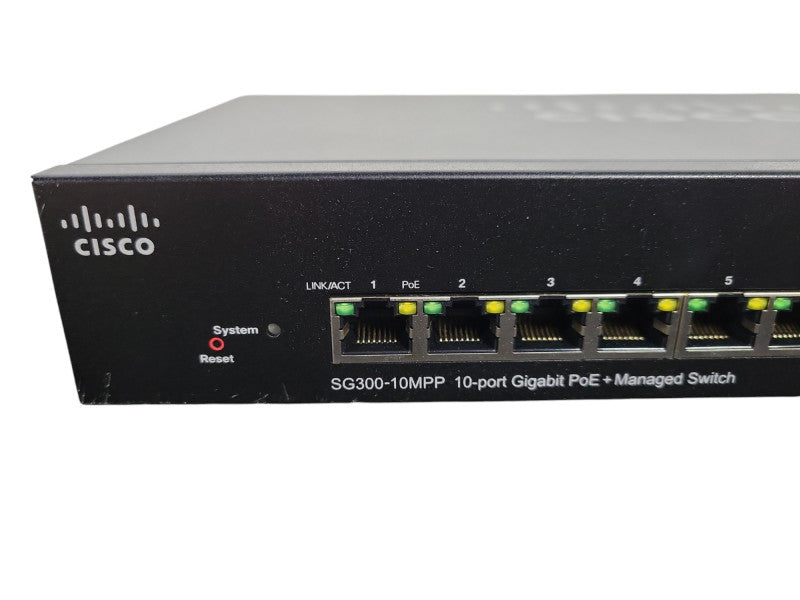 Cisco SG300-10MPP-K9, 10-Port Gigabit PoE+ Managed Switch !