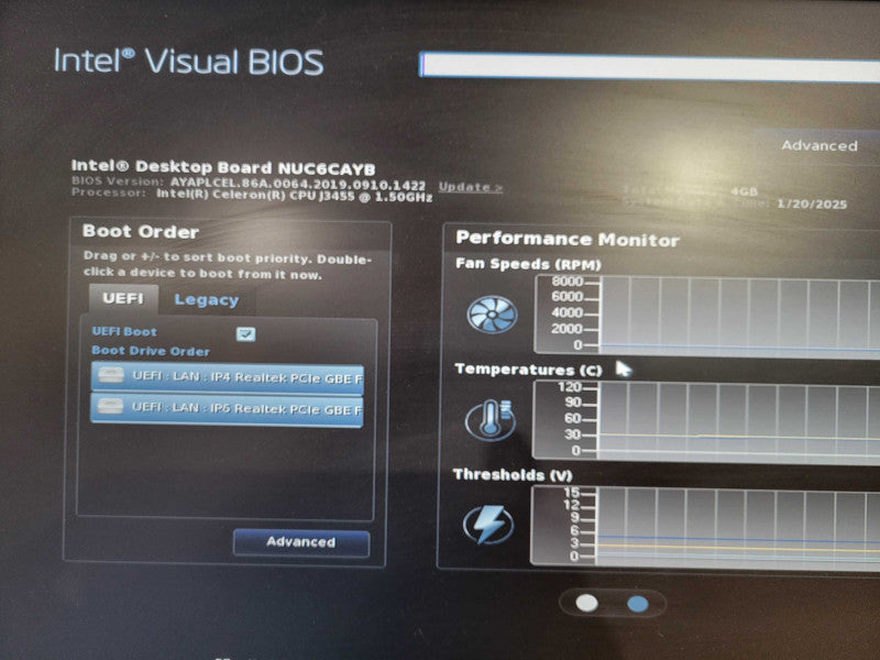 Intel NUC NUC6CAY Mini PC | Celeron J3455 @1.50GHz, 4GB RAM, No HDD/OS !