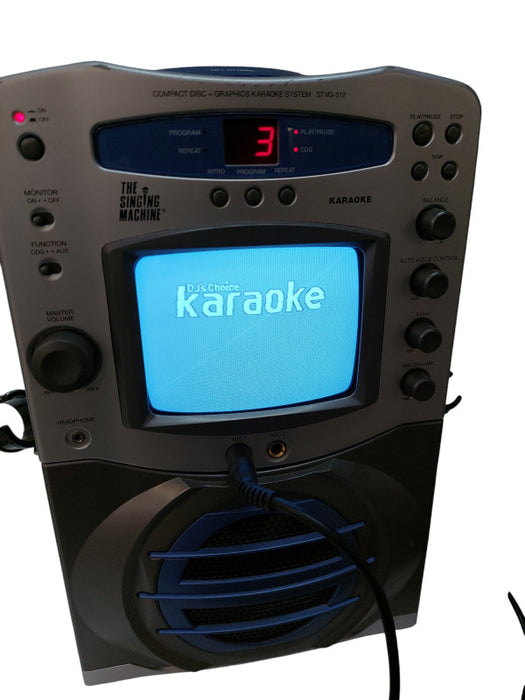 The Singing Machine Karaoke Machine with Mic & 2CD'S =