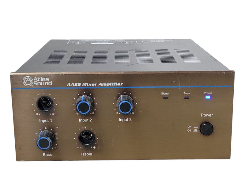 Atlas Sound AA35 Mixer Amplifier, Missing knobs, read _