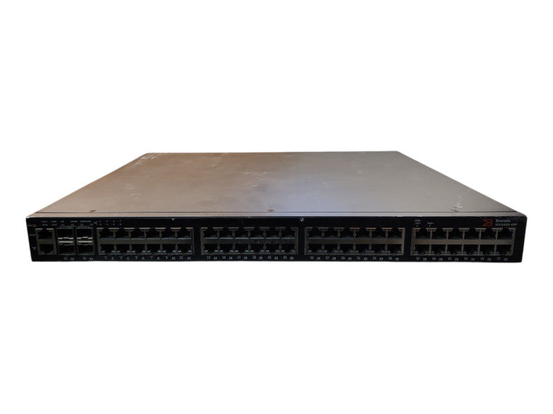 Brocade ICX6450-48P | 48-Port Gigabit PoE+ Switch | 4x 1/10G SFP+ Q
