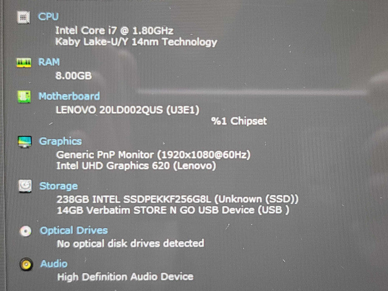 Lenovo ThinkPad X1 Yoga Gen 3| i7-8550U| 8GB RAM| 256GB SSD  Qβ Lap200