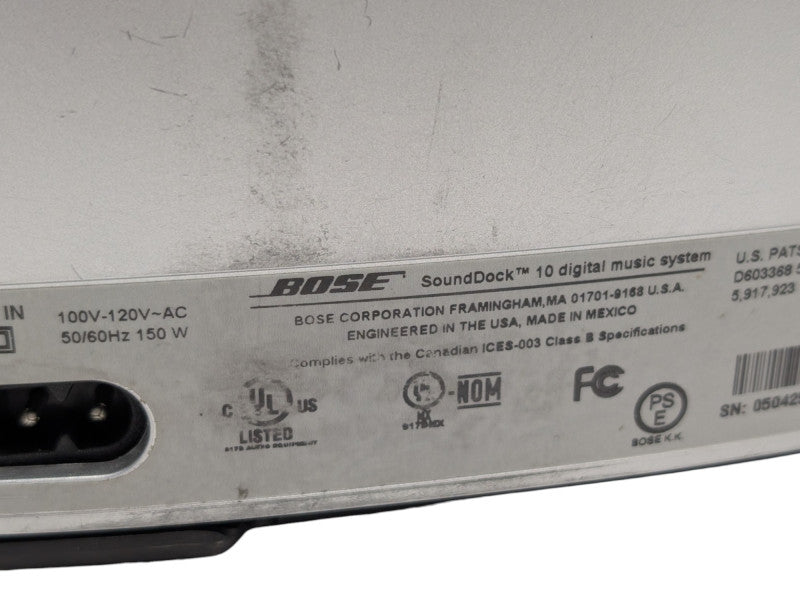 BOSE SoundDock 10 digital music system Please READ  -