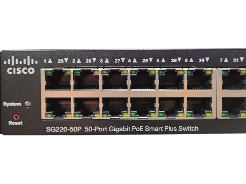 Cisco SG220-50P 50-Port Gigabit PoE Stackable Managed Ethernet Switch
