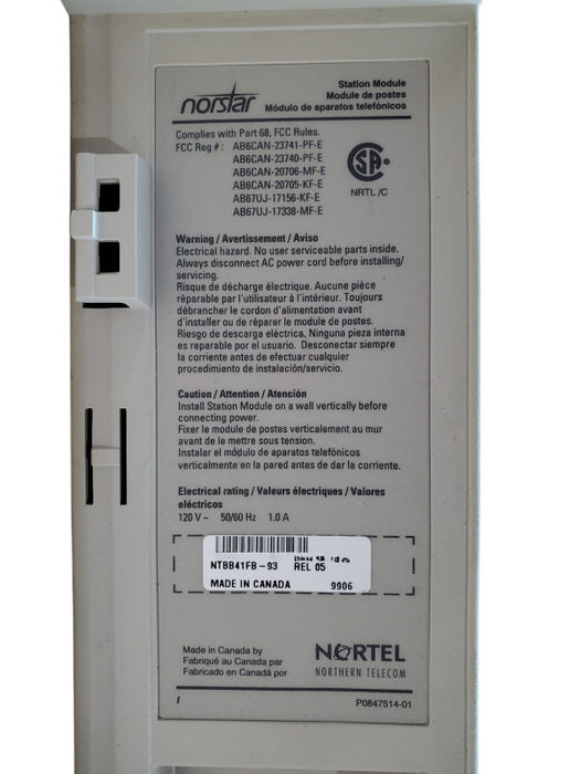 Nortel Norstar M0X16 NTBB41FB-93 Digital Station Module | *READ*
