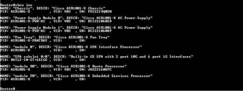 Cisco ASR1001-X V03 | Aggregation Services Router 6x Gigabit SFP w/ Dual AC