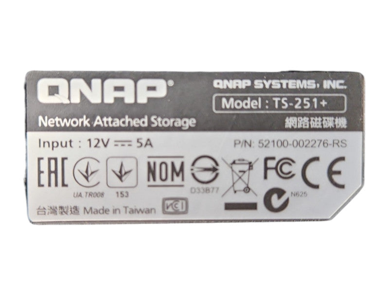 QNAP TS-251+ 2 Bays NAS w/ 2x 4TB HDDs