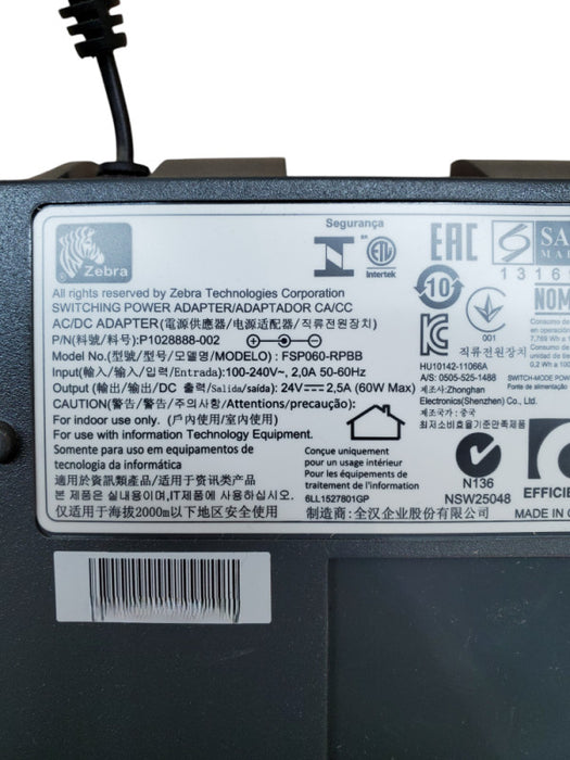 Zebra Thermal Printer 24V Power Supply | ZP450 | Model: FSP060-RPBB