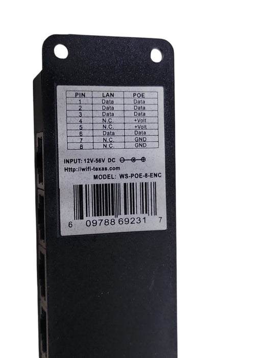 PoE Texas 8 Port 24V Passive PoE Injector (WS-POE-8-ENC), no Power adapter _