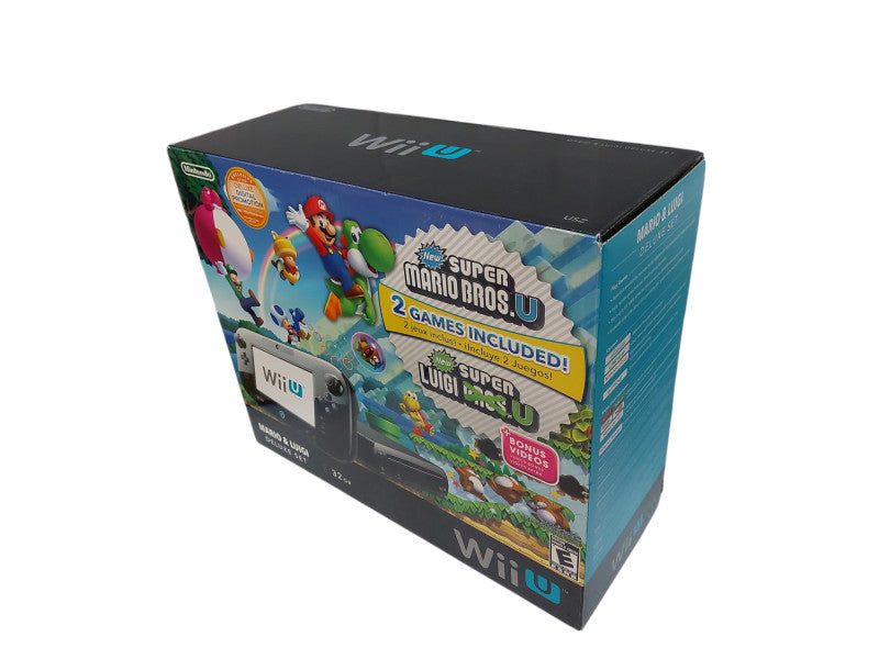 Nintendo Wii U 32GB Black Console & Handheld Set Screen Model:WUP-101 in Box =