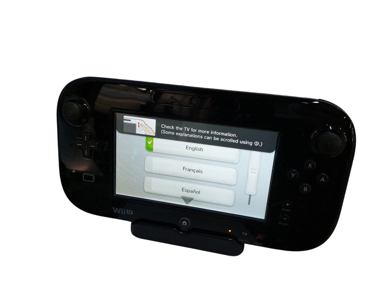 Nintendo Wii U 32GB Black Console & Handheld Set Screen Model:WUP-101 in Box =