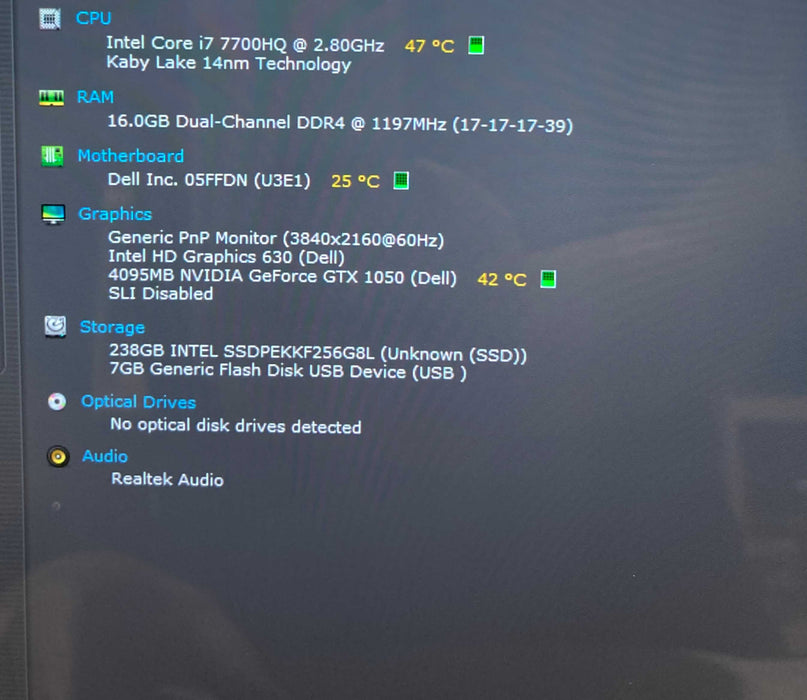 Dell XPS 15 9560 4K TOUCH i7-7700HQ GTX 1050 4GB GPU 16GB RAM 256GB SSD  Lap200
