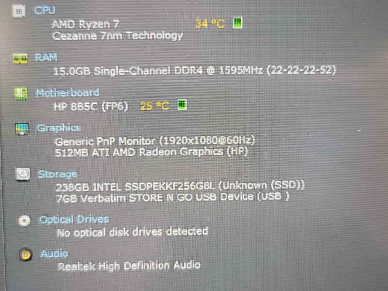 HP ProBook 455 G10 | Ryzen 7 7730U| 16GB DDR4| 256GB SSD READ β Lap200