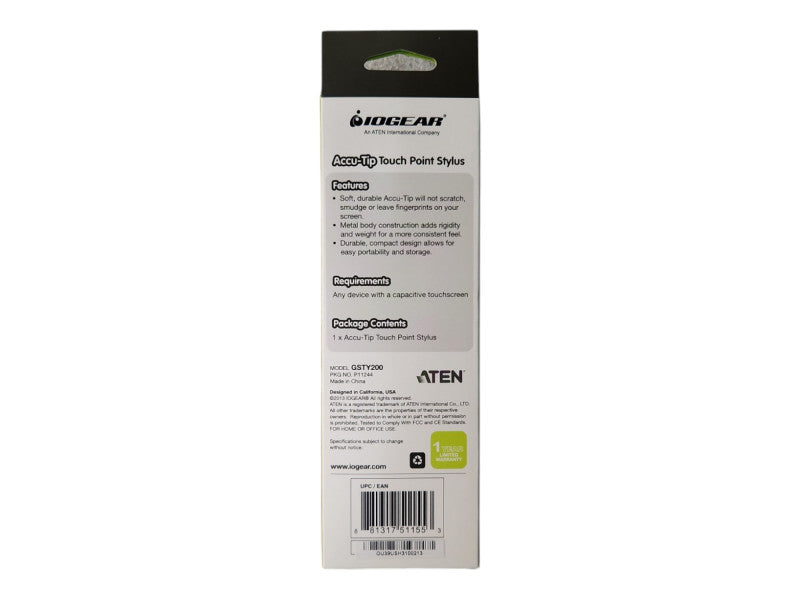 *NEW SEALED* IOGEAR GSTY200 Accu Tip Stylus For Tablets And Smartphones Q