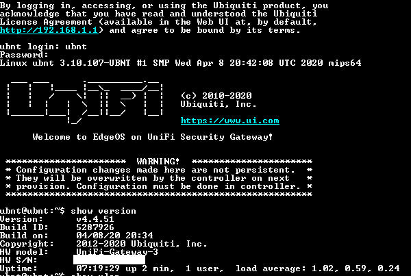Ubiquiti Networks UniFi USG Security Gateway. Factory Reset $