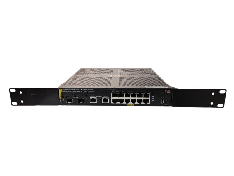 HPE Aruba CX 6100 JL679A 12-Port CL4 Gigabit PoE+ Switch with Brackets, READ