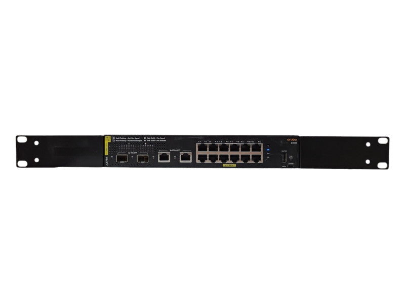 HPE Aruba CX 6100 JL679A 12-Port CL4 Gigabit PoE+ Switch with Brackets, READ