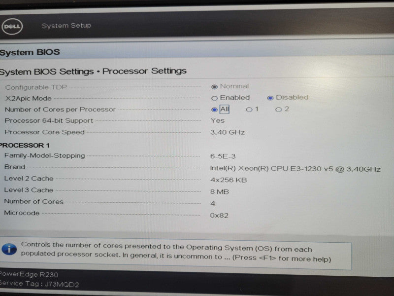 Dell PE R230 1U, Xeon E3-1230v5 @ 3.4GHz, 8GB DDR4, H330 !