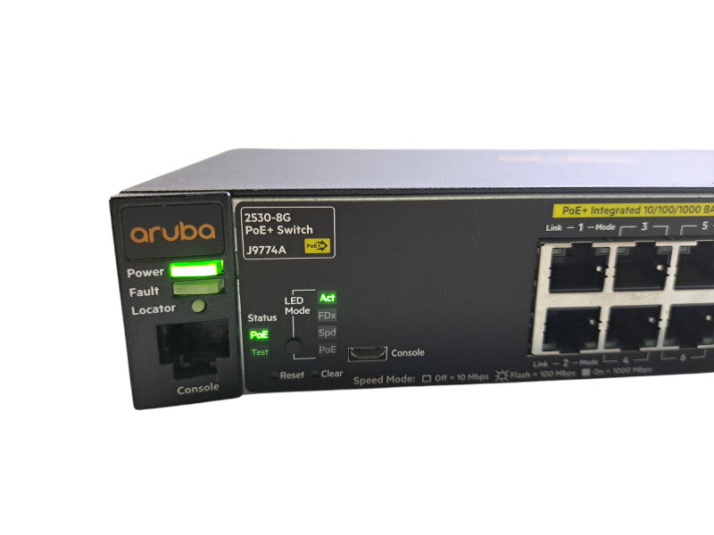Aruba 2530-8G PoE+ J9774A | 8-Port Gigabit PoE+ Network Switch | Dual Uplinks
