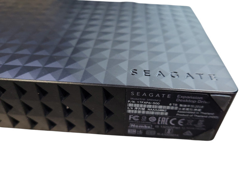 Seagate 8TB 1TFAP6-500 USB 3.0 Expansion Desktop HDD- 100% Health Q&